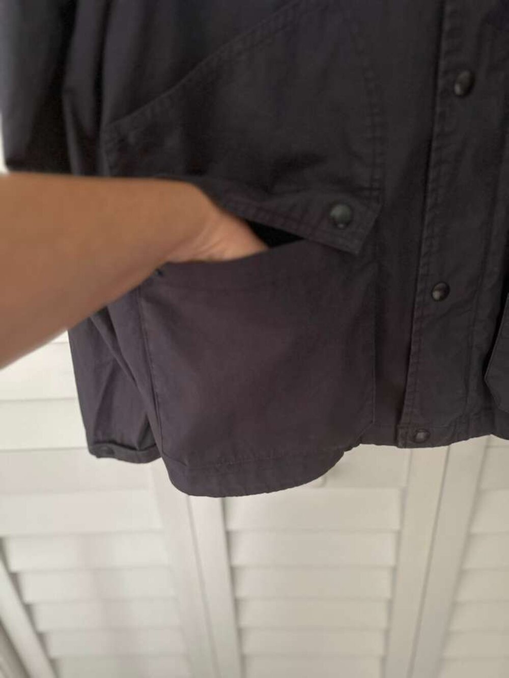 Daslu Hooded Lightweight Utility Rain Jacket Black Size G - Picture 8 of 16